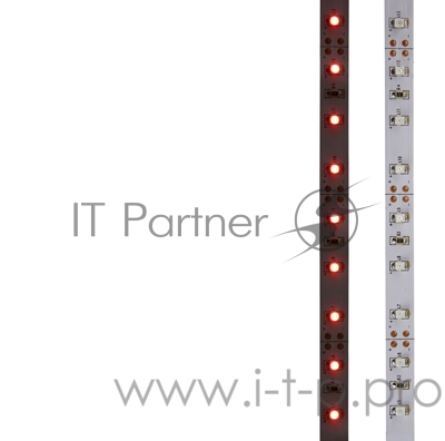 LED лента открытая, 8 мм, IP23, SMD 2835, 60 LED/m, 12 V, цвет свечения красный