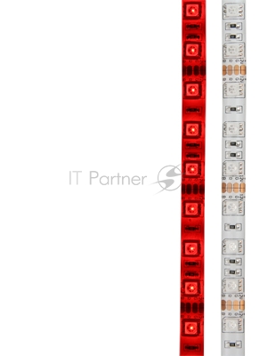 LED лента силикон, 10 мм, IP65, SMD 5050, 60 LED/m, 12 V, цвет свечения красный