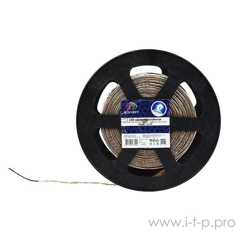 LED лента силикон, 10 мм, IP65, SMD 2835, 120 LED/m, 12 V, цвет свечения белый, бухта 100 м