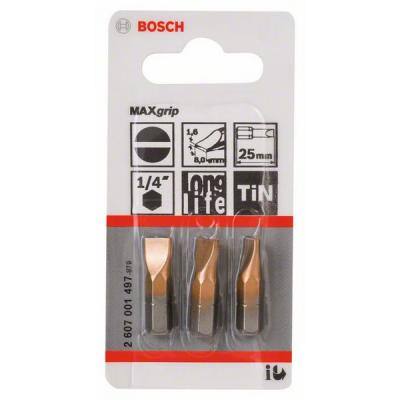 Биты Bosch 2607001497 3 БИТ 25ММ S 1.6Х8.0 TIN
