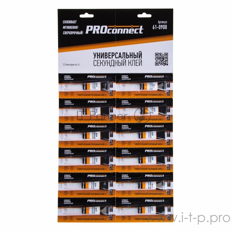 Универсальный секундный клей PROconnect на мульти карте, 3 г