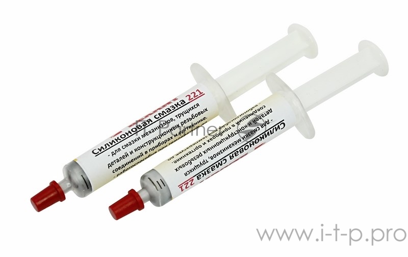 Смазка силиконовая REXANT, модель 221, до +350 ℃, 2 мл, шприц