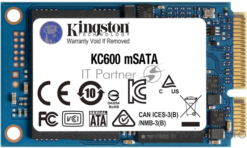 Жесткий диск SSD MSATA 256GB KC600 SKC600MS/256G KINGSTON