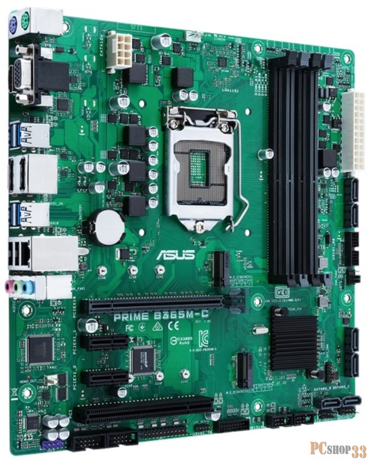 ASUS PRIME B365M-C, LGA1151, B365, 4*DDR4, D-Sub + DP+HDMI, SATA3, Audio, Gb LAN, USB 3.1*8, COM*2 header (w/o cable), mATX 90MB10U0-M0EAYM