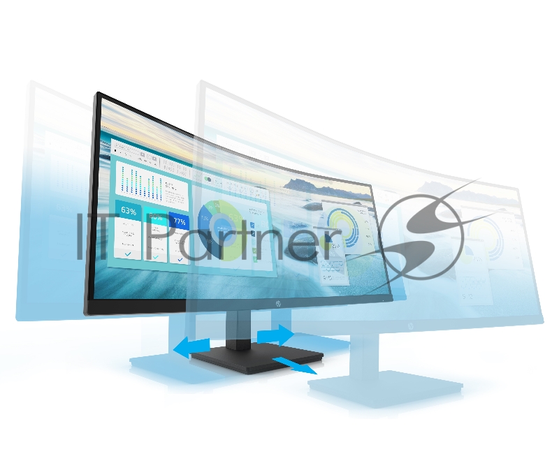 HP P34hc G4 34 Monitor Curved 3440x1440, 21:9, VA, 250 cd/m2, 3500:1, 5ms, HDMI, USB-C, USB, DisplayPort, Speakers, 50/60 Hz, Black (repl. 6GJ95AA,5D