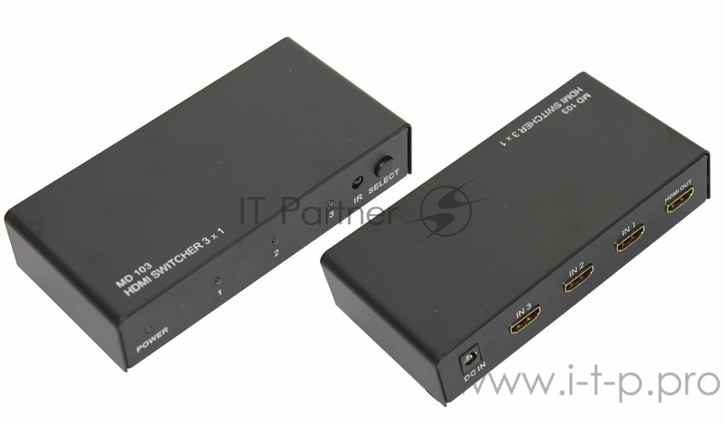 Переключатель HDMI 3 х 1, металл REXANT