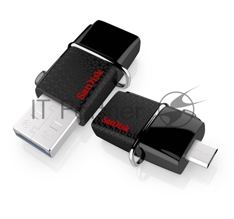 Накопитель USB flash 16ГБ SanDisk Ultra Dual 3.0 OTG, черный (USB3.0)