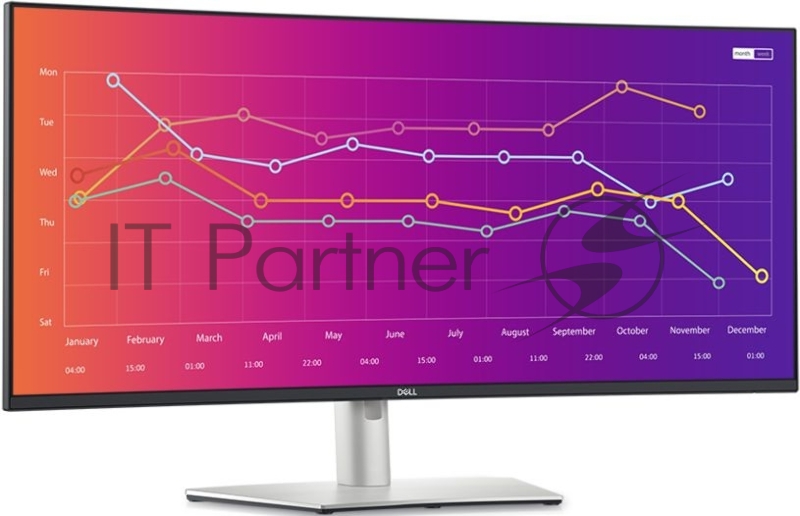 МОНИТОР 37.5 DELL U3821DW Black-Silver (IPS, изогнутый, 3840x1600, 5 ms, 178°/178°, 300 cd/m, 1000:1, +2xHDMI 2.0)