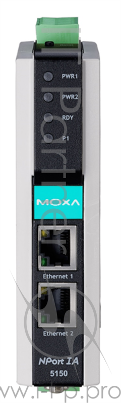 Ethernet сервер последовательных интерфейсов, 1xRS-232/422/485, с каскадированием (2xEthernet, 1 IP-адрес)