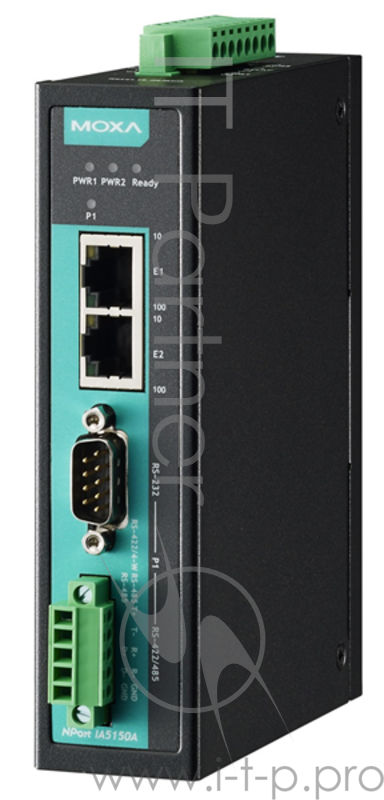 Ethernet сервер последовательных интерфейсов, 1xRS-232/422/485, с каскадированием (2xEthernet, 2 IP-адреса), защита от перенапряжения 1 кВ, 0...+60С