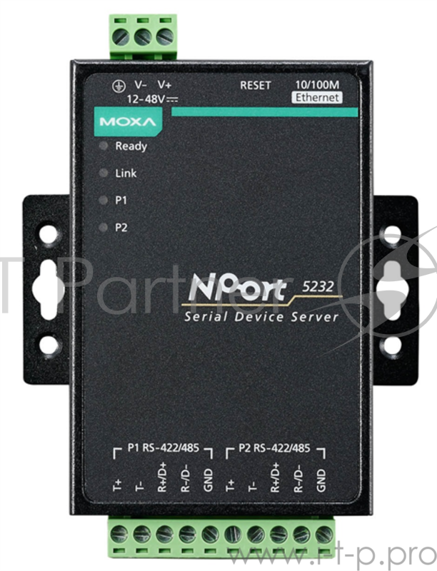NPort 5232 2 Port RS-422/485, без адаптера питания