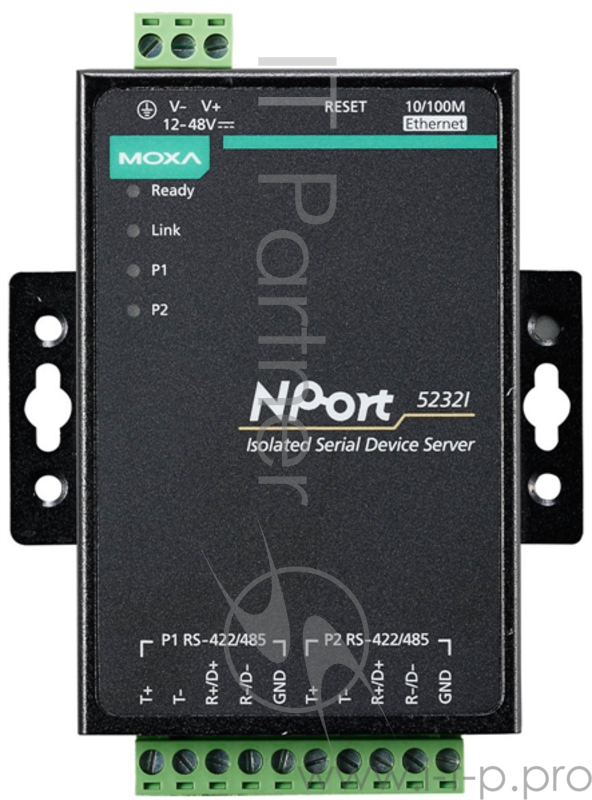 NPort 5232I 2 Port RS-422/485,2Kv isolation, без адаптера питания