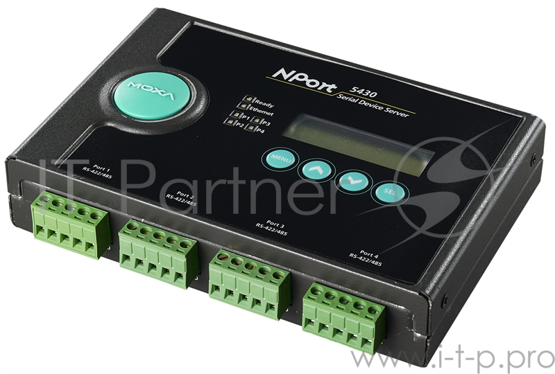 NPort 5430I 4 Port RS-422/485 device server, isolation 2KV, без адаптера питания