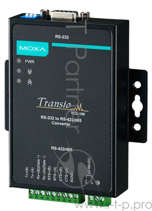 Конвертер RS-232 в RS-422/485 в промышленном исполнении с гальванической изоляцией 2 кВ