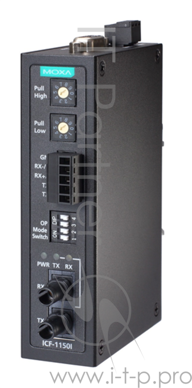 Промышленный конвертер RS-232/422/485 в многомодовое оптоволокно (ST разъем)