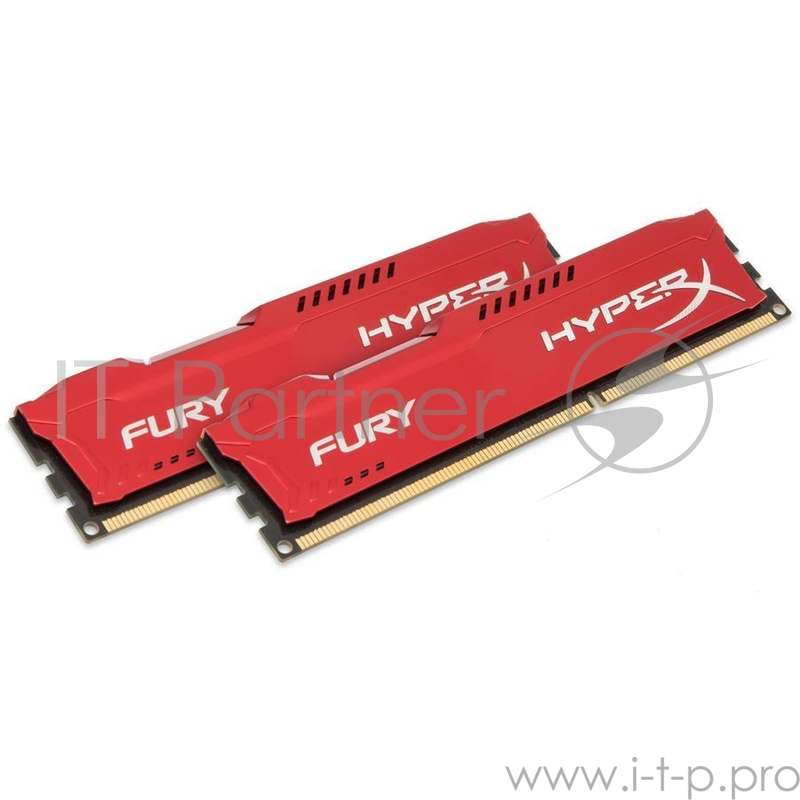 Модуль памяти Kingston DDR4 DIMM 32GB Kit 2x16Gb HX426C16FRK2/32 {PC4-21300, 2666MHz, CL16, HyperX Fury Red}
