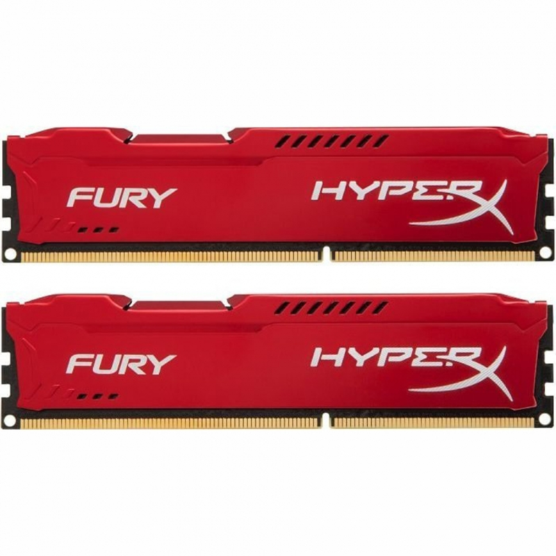 Модуль памяти Kingston DDR4 DIMM 32GB Kit 2x16Gb HX426C16FRK2/32 {PC4-21300, 2666MHz, CL16, HyperX Fury Red}