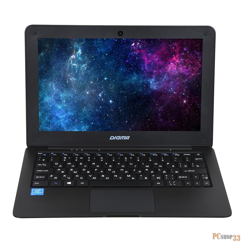 Ноутбук Digma EVE 11 C409 Celeron N3350/4Gb/SSD64Gb/Intel HD Graphics 500/11.6/IPS/FHD (1920x1080)/Windows 10 Home Single Language 64/black/WiFi/BT/