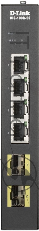 Коммутатор D-Link DIS-100G-6S DIS-100G-6S/A1A 4G 2SFP неуправляемый