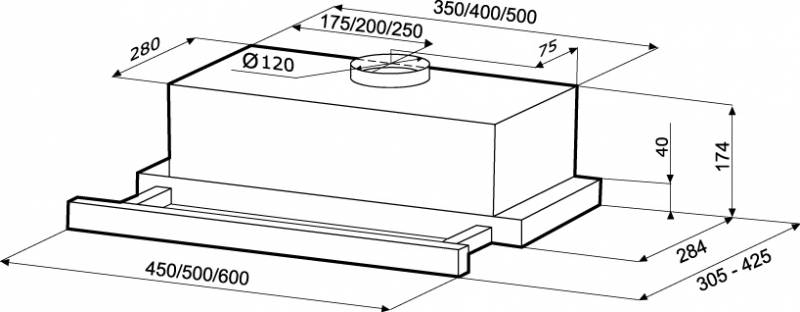 Вытяжка Krona Kamilla 600 коричневый, управление: кнопочное (1 мотор)