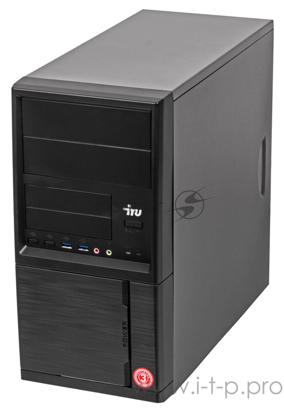 ПК IRU Office 312 MT PG G6400 (4)/8Gb/SSD240Gb/UHDG 610/Windows 10 Pro 64/GbitEth/400W/черный