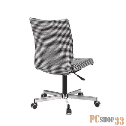 Кресло Бюрократ CH-330M черный/белый Morris гусин.лапка крестовина металл