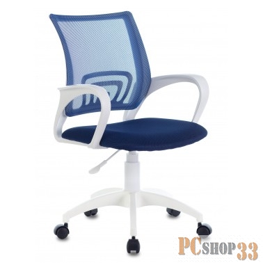 Кресло Бюрократ CH-W695NLT темно-синий TW-05N TW-10N сетка/ткань крестовина пластик пластик белый
