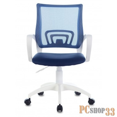 Кресло Бюрократ CH-W695NLT темно-синий TW-05N TW-10N сетка/ткань крестовина пластик пластик белый