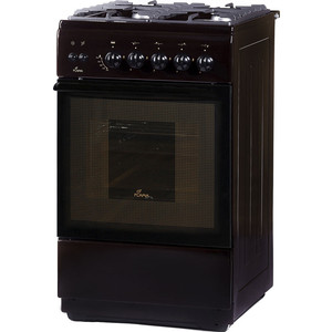 Плита Газовая Flama FG 24230 B коричневый (без крышки) реш.чугун