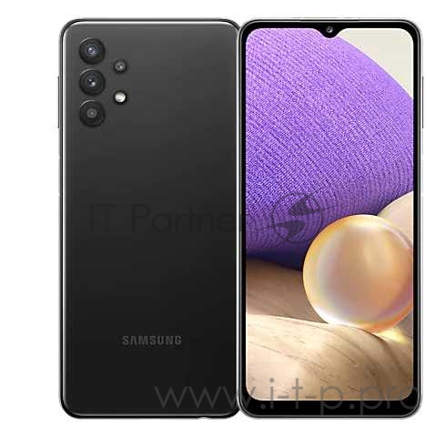 Смартфон Samsung SM-A325F Galaxy A32 64Gb 4Gb черный моноблок 3G 4G 2Sim 6.4 1080x2400 Android 11 64Mpix 802.11 a/b/g/n/ac NFC GPS GSM900/1800 GSM19