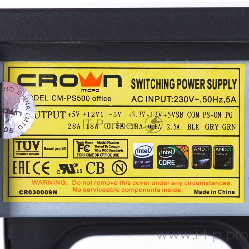 Корпус Miditower CROWN CMC-C503 black ATX (CM-450office)