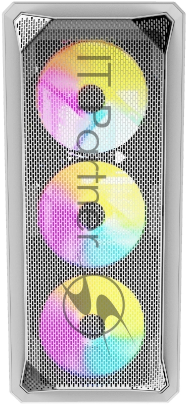 Корпус Powercase Mistral Z4 White, Tempered Glass, Mesh, 4x 120mm 5-color LED fan, белый, ATX (CMIZW-L4)
