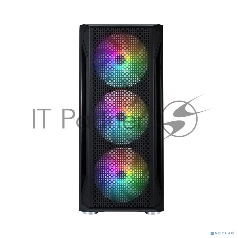 Корпус 1STPLAYER FIREBASE X5 / ATX, tempered glass / 3x140mm & 1x120mm LED fans inc. / X5-3G6P-1G6