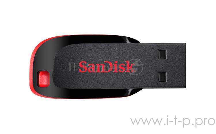 Накопитель USB flash 16ГБ SanDisk Cruzer Blade, черно-красный (USB2.0)