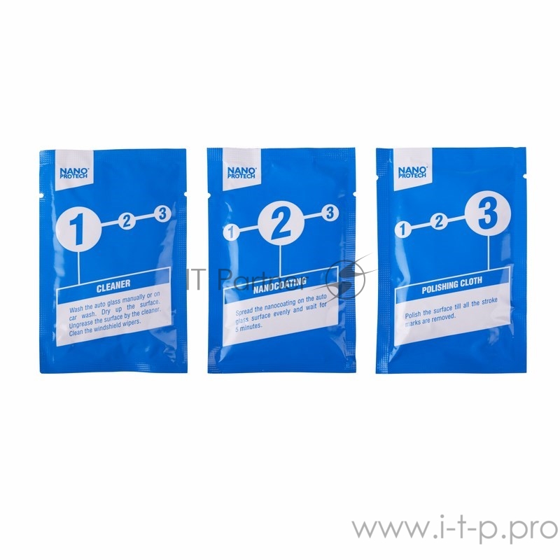 Супер Антидождь NANOPROTECH комплект салфеток для обработки автомобильного стекла