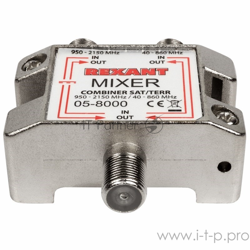 Диплексор (сумматор-делитель) SAT+TV в усиленном корпусе, REXANT