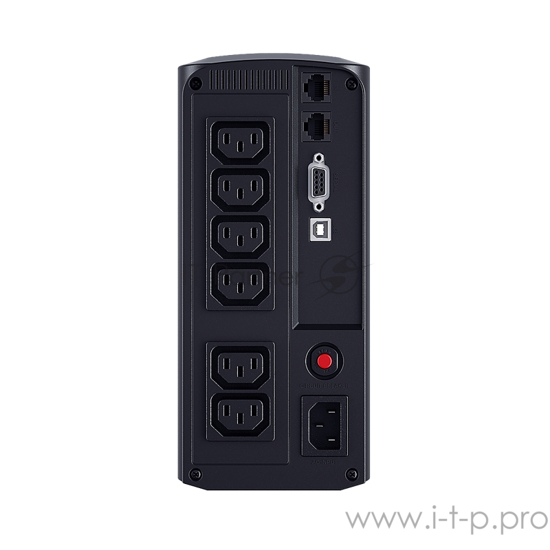 Источник бесперебойного питания UPS CyberPower VP1000EILCD Line-Interactive 1000VA/550W USB/RS-232/RJ11/45 (6 IEC С13)