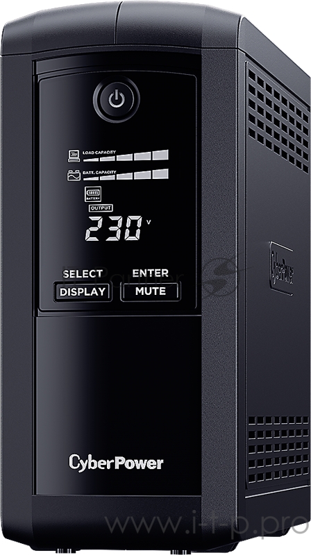 Источник бесперебойного питания UPS CyberPower VP1000ELCD Line-Interactive 1000VA/550W USB/RS-232/RJ11/45 (4 EURO)