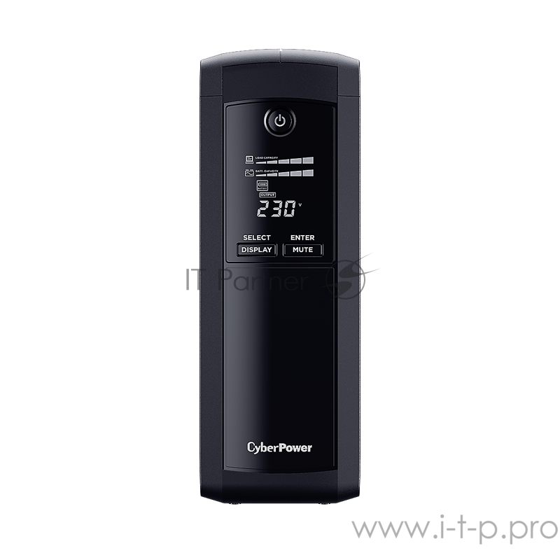 Источник бесперебойного питания UPS CyberPower VP1200ELCD Line-Interactive 1200VA/720W USB/RS-232/RJ11/45 (4 + 1 EURO)