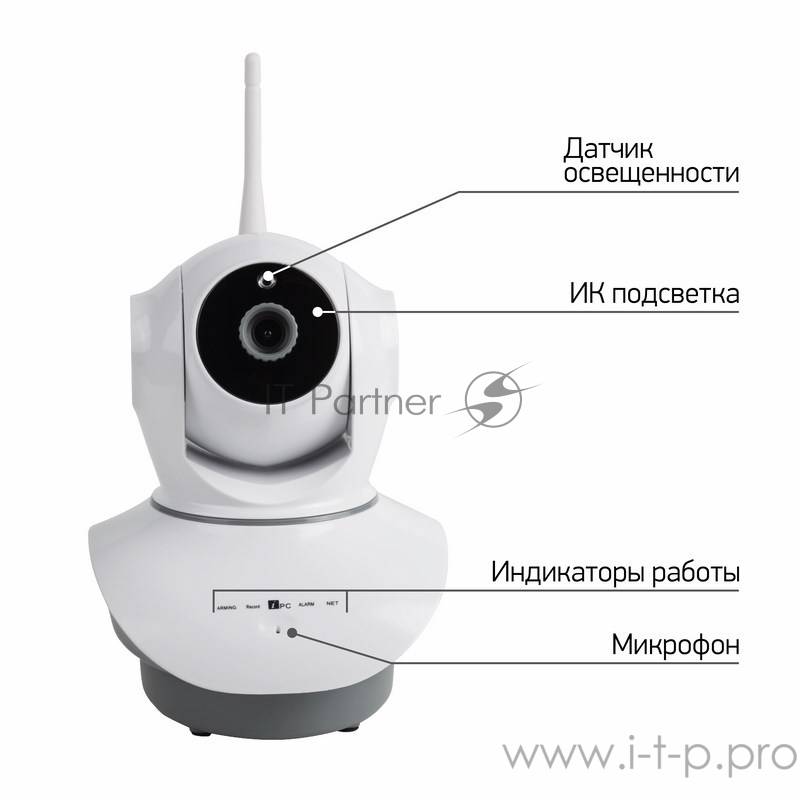 Беспроводная поворотная 4G (LTE) Smart HD камера, ИК 10 м