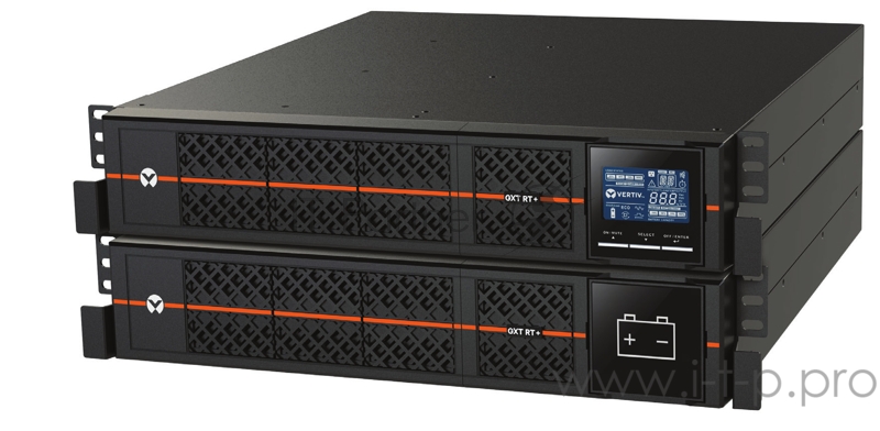 Источник бесперебойного питания Vertiv GXT RT+ 1ph UPS, 2kVA, input plug IEC60320 C14, 2U, output – 230V, output socket groups (6)C13 Vertiv GXT RT+ 1ph UPS, 2kVA, input plug IEC60320 C14, 2U, output – 230V, output socket groups (6)C13