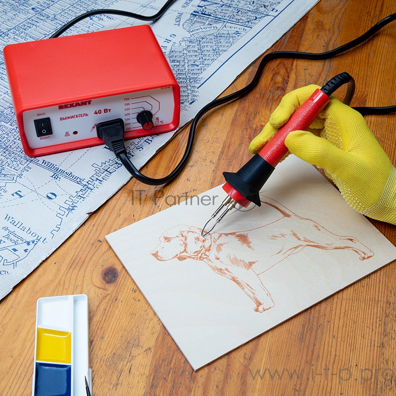 REXANT Универсальный выжигательный прибор с функцией термоконтроля 220V/40W 12-0142