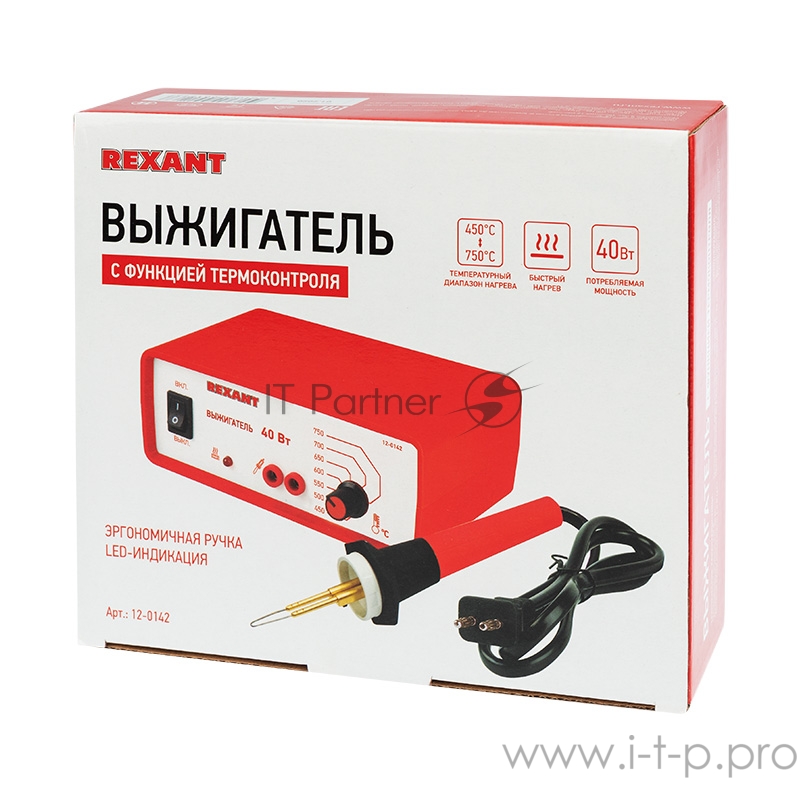 REXANT Универсальный выжигательный прибор с функцией термоконтроля 220V/40W 12-0142