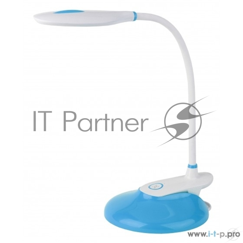 Настольный светодиодный светильник ЭРА Б0028459 NLED-459-9W-BU синий {прищепка и основание, плавный диммер яркости, цвет. температура 3000/4500/6500К}
