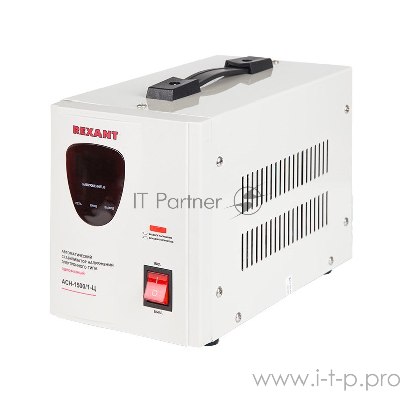 Стабилизатор напряжения Rexant AСН-1 500/1-Ц электронный однофазный серый