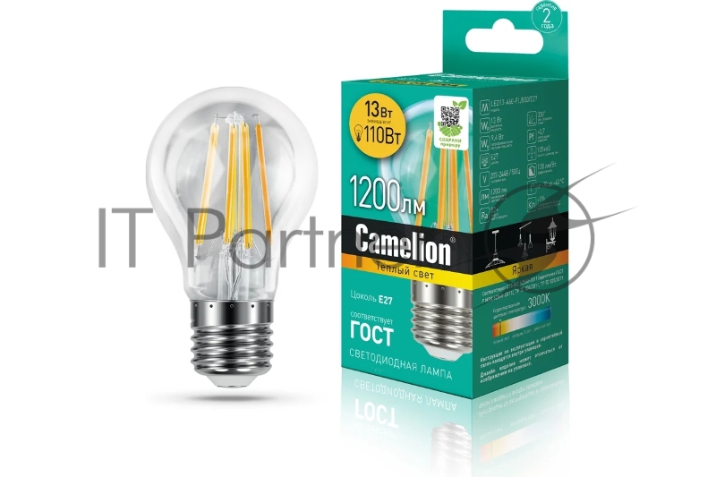 Camelion LED13-A60-FL/830/E27 (Эл.лампа светодиодная 13Вт 220В)