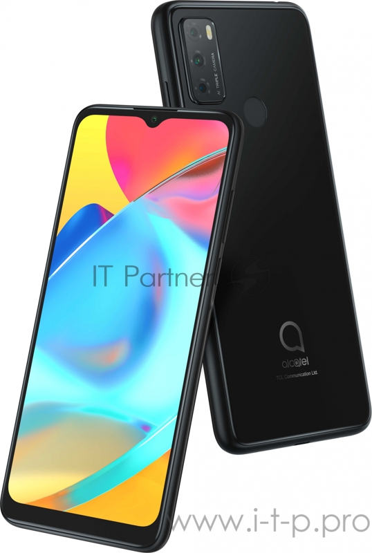 Смартфон Alcatel 6056H 3L 64Gb 4Gb черный моноблок 3G 4G 2Sim 6.52 720x1600 Android 11 48Mpix 802.11 b/g/n NFC GPS GSM900/1800 GSM1900 TouchSc MP3 FM A-GPS microSD max512Gb