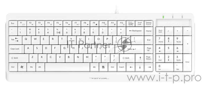 Клавиатура + мышь A4Tech Fstyler F1512 клав:белый мышь:белый USB