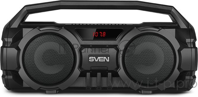 Акустическая система SVEN PS-415. черный. (2.0. мощность 2x6 Вт (RMS). Bluetooth. FM. USB. microSD. LED-дисплей. встроенный аккумулятор) SVEN PS-415. черный. акустическая система (2.0. мощность 2x6 Вт (RMS). Bluetooth. FM. USB. microSD. LED-дисплей.