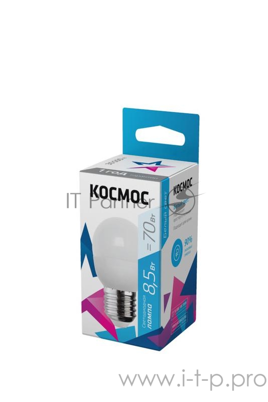 Лампа светодиодная LED BASIC GL45 8.5Вт 220В E27 4500К Космос LkecLED8.5wGL45E2745